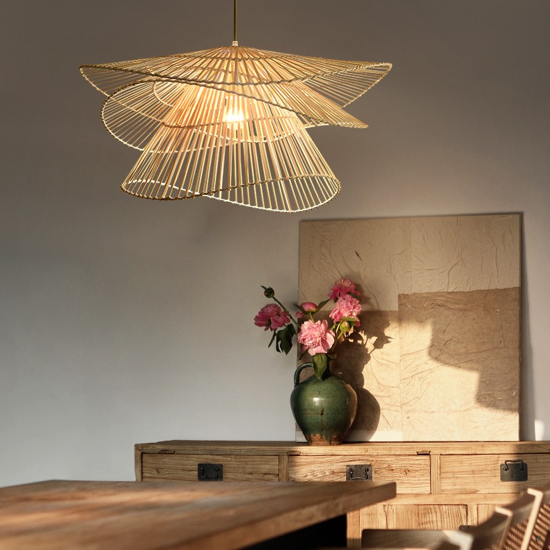 Rustic Wooden Pendant Light