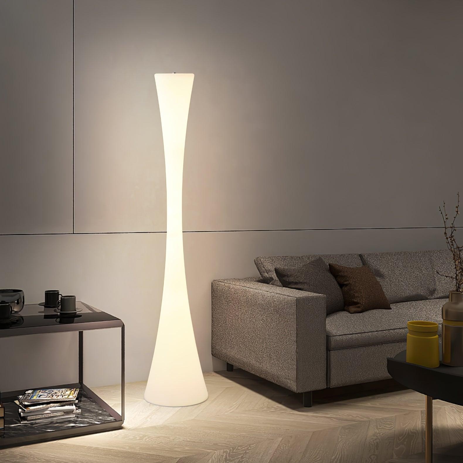 Romantic Simple White Column Floor Lamp K819
