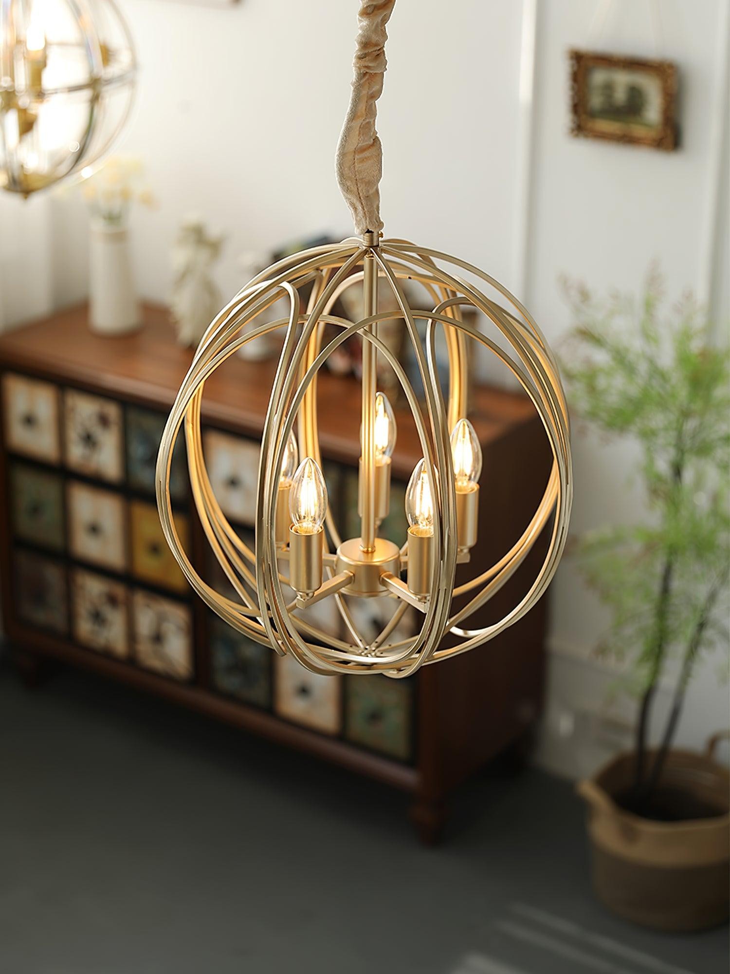 Hollow Metal Line Retro Pendant Light K554