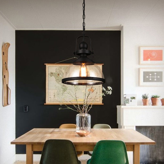 Modern Industrial Style Dome Glass Pendant Lamp K331