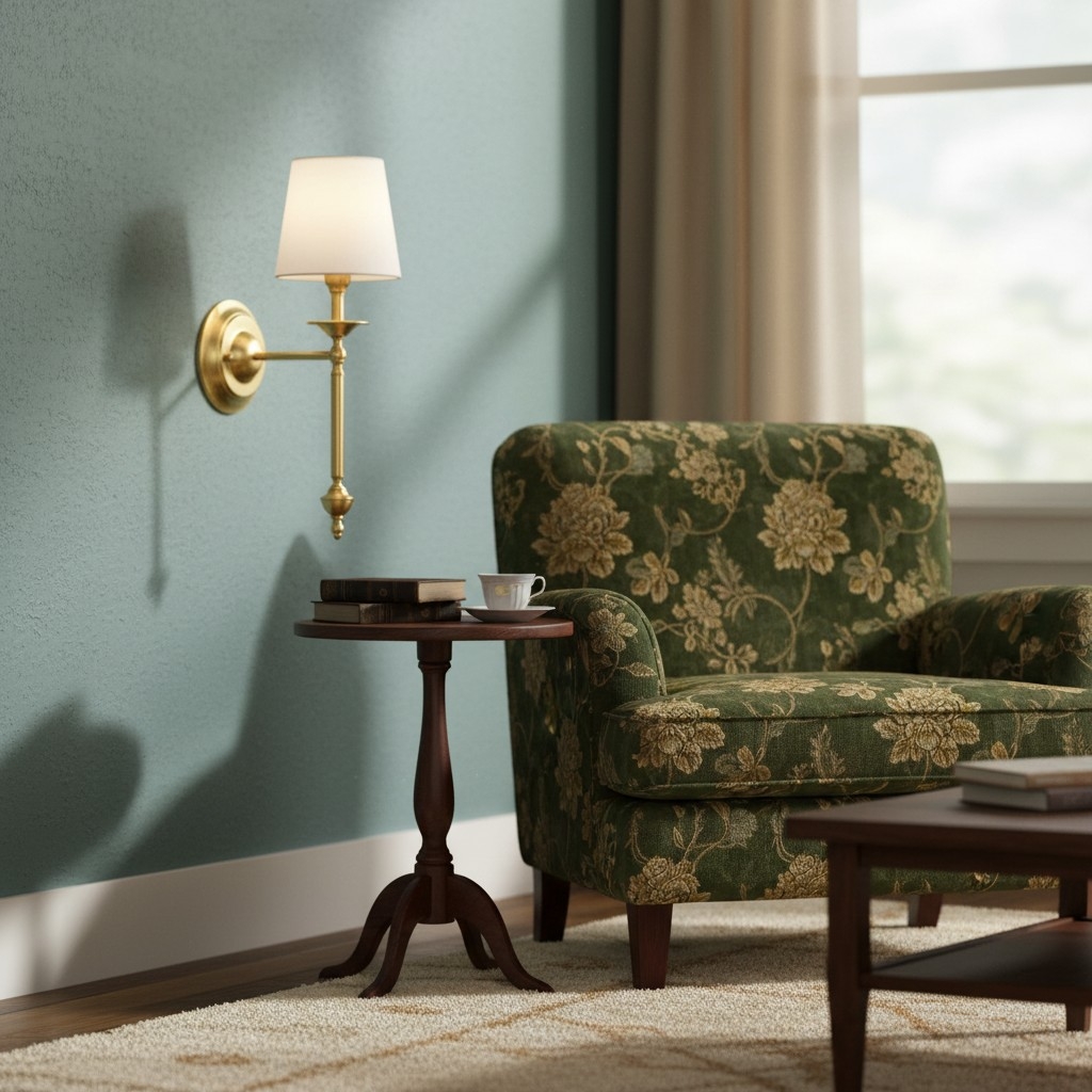 Arcuma Fabric Wall Sconce - Modern Copper Wall Light for Hallway K2353