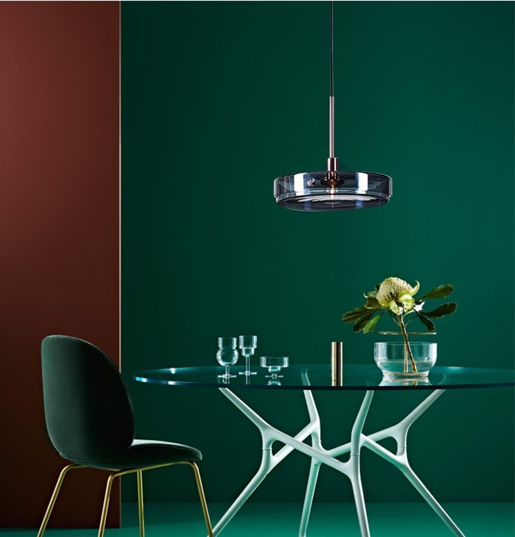 Dark Blue Glass Pendant Lamp