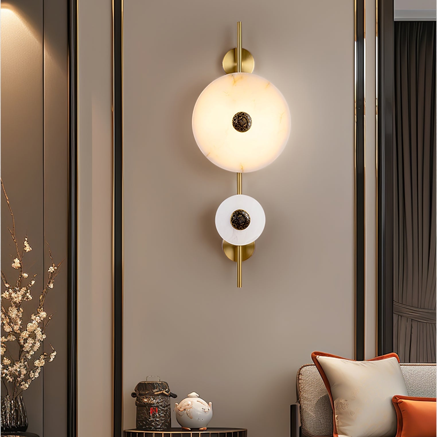 Alabaster Eclipse Wall Light D392