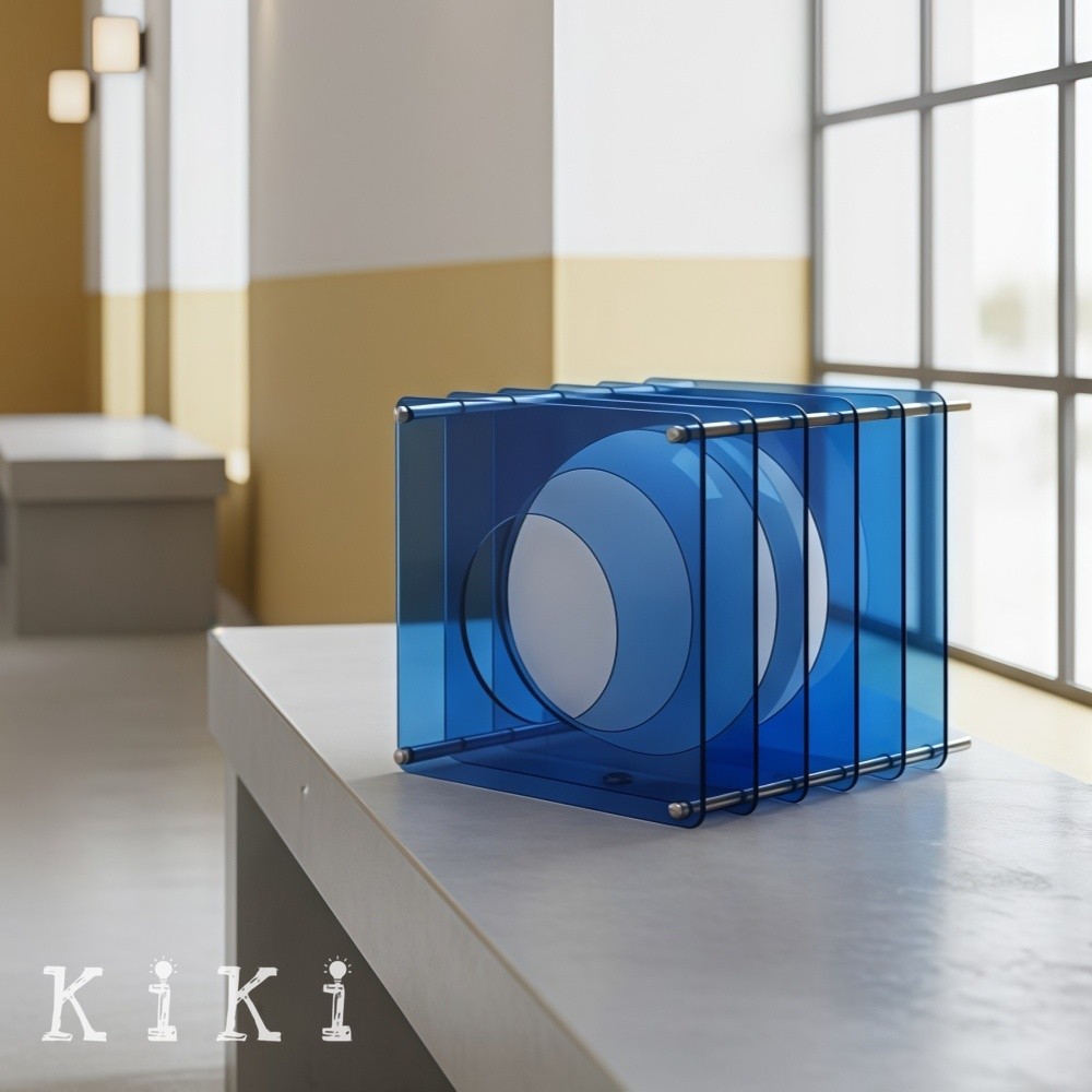 Afterglow Geometric Cube Sphere Table Lamp - Modern Acrylic Accent Light for Bedroom Decor K2078