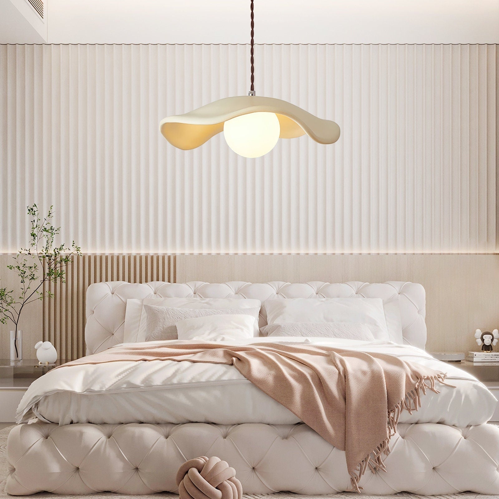 Yumi Sculptural Resin Elegance Minimalist Pendant Light D945