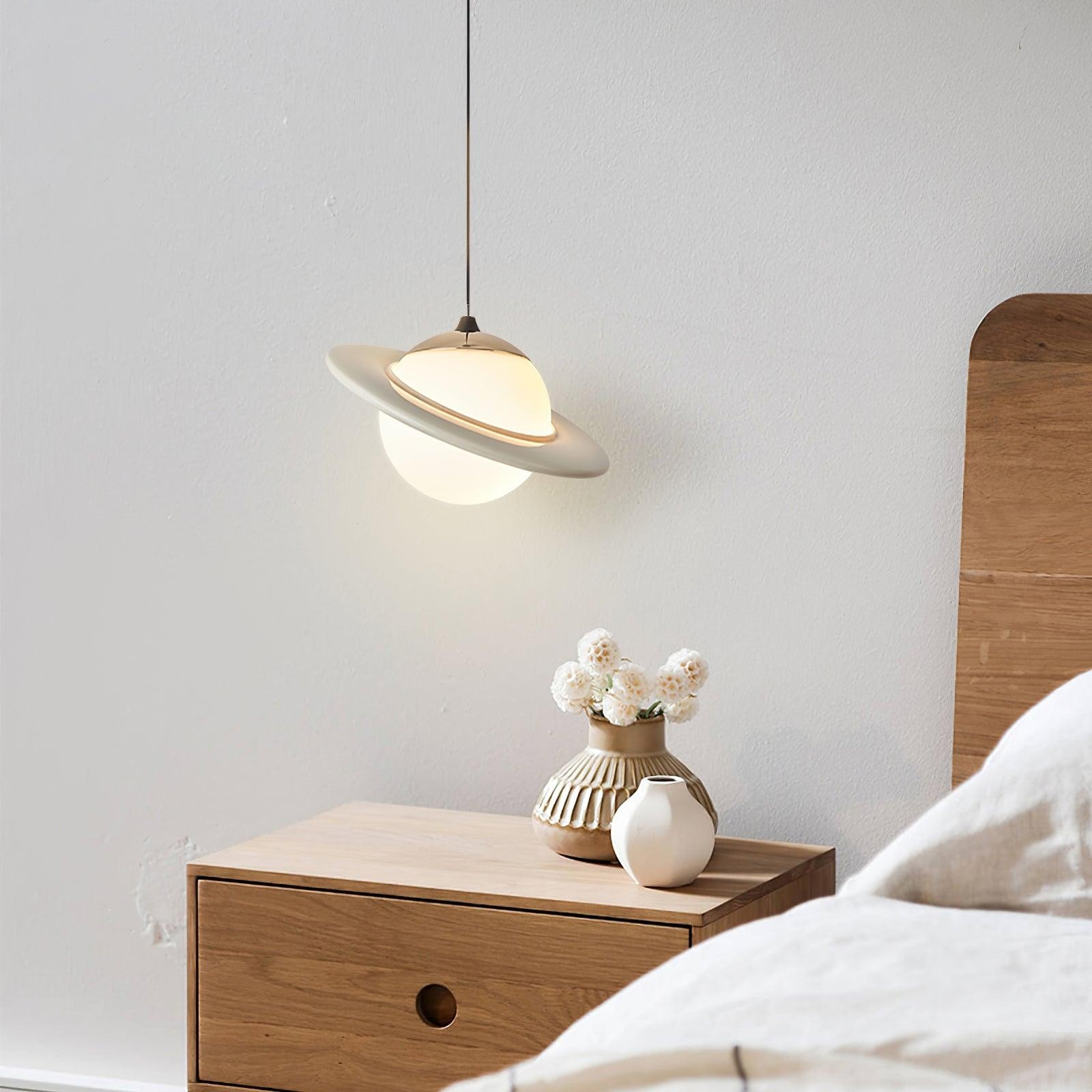Romantic Saturn Planet Pendant Lamp for Bedroom K656