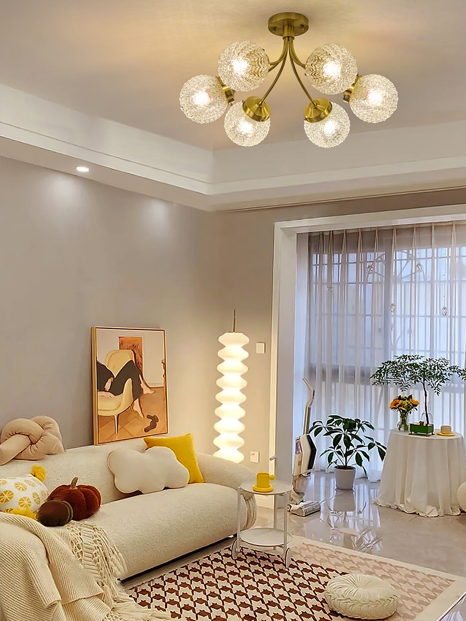 Retro Glass Ceiling Lamp K1074
