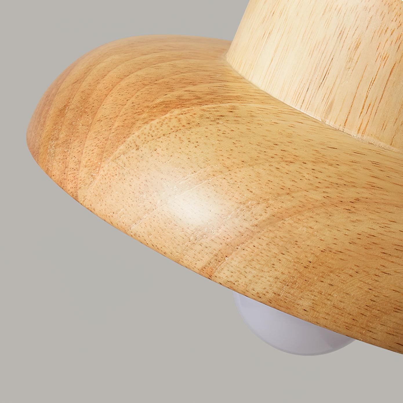 Wood Hat Pendant Lamp K777