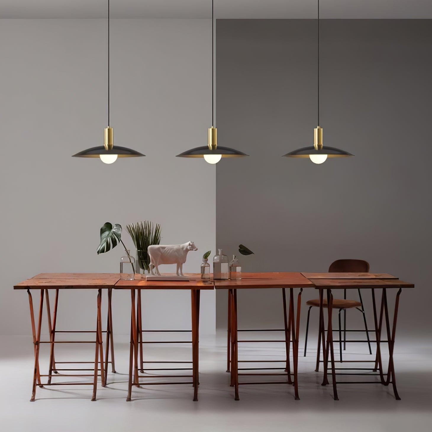 Brass Flared Pendant Lamp K275