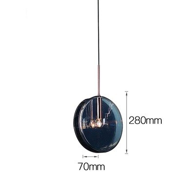 Dark Blue Glass Pendant Lamp