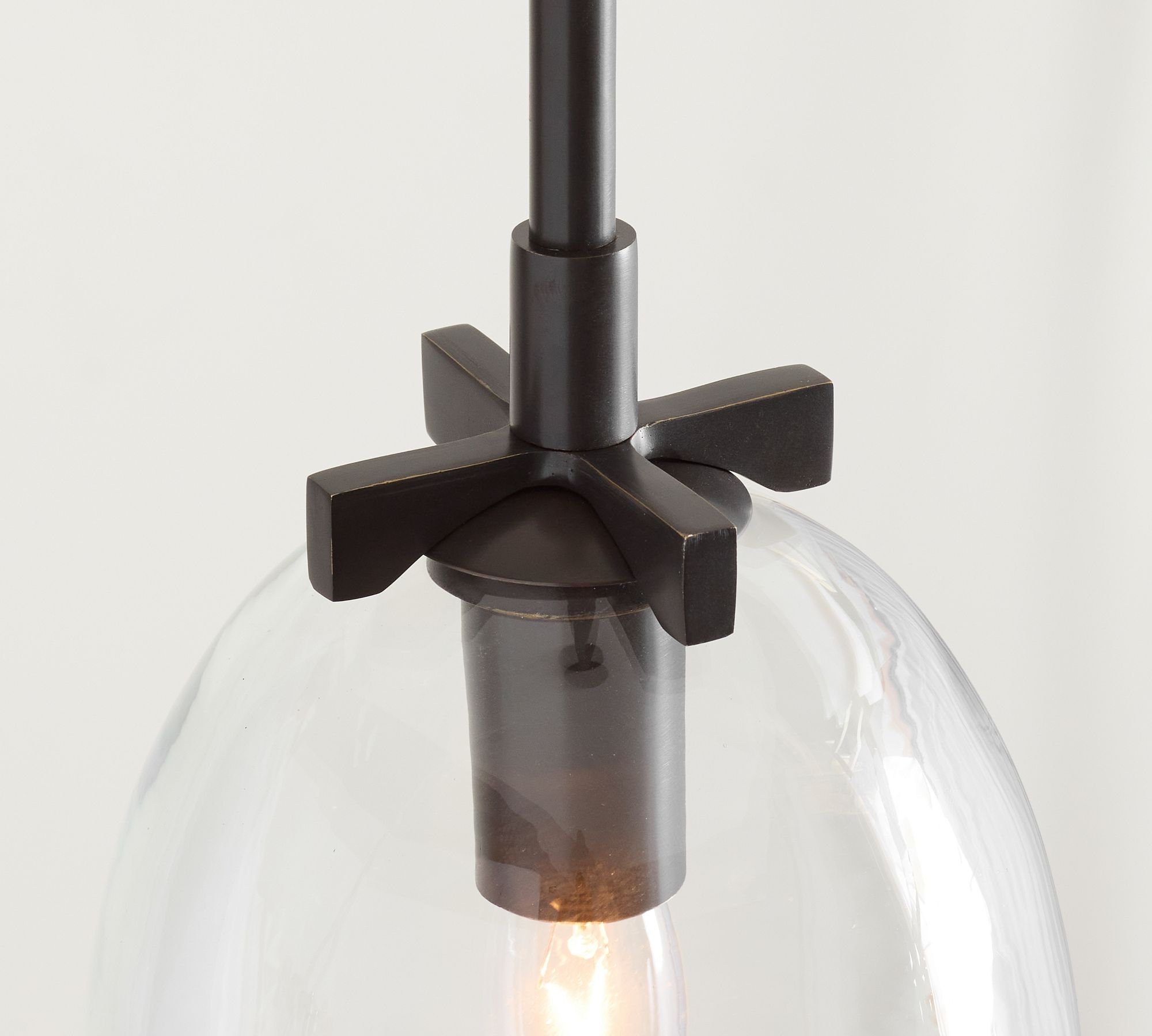 Auria Clear Glass Pendant Light - Stylish Dome Pendant Lamp for Kitchen and Lounge K1290