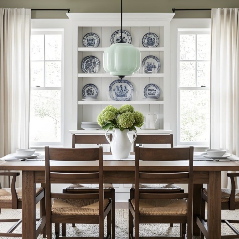 Retro Eloise Milk Glass Pendant Light For Kitchen K946