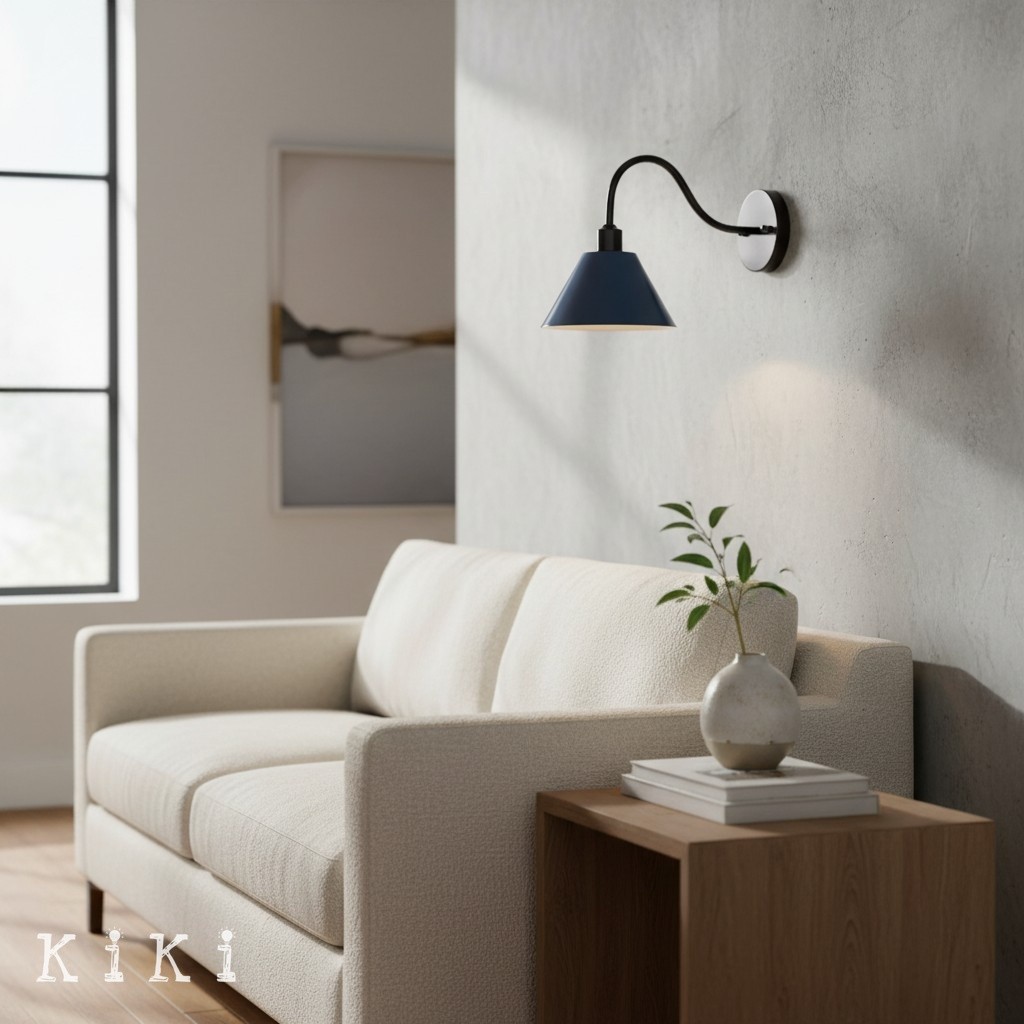 Narix Industrial Wall Sconce - Sleek Tapered Shape for Lounge and Dining Area K2120