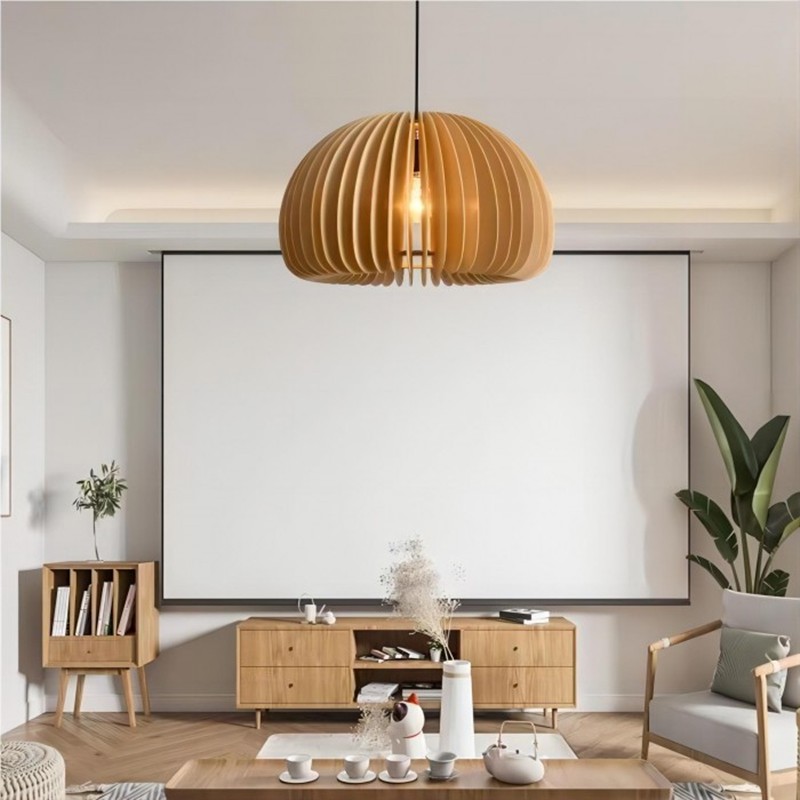 Creative Wooden Pumpkin Pendant Lamp K134