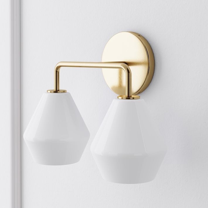 Merin Multi Head Dressing Table Wall Lamp - Metal And Glass Sculptural Lamp K1240
