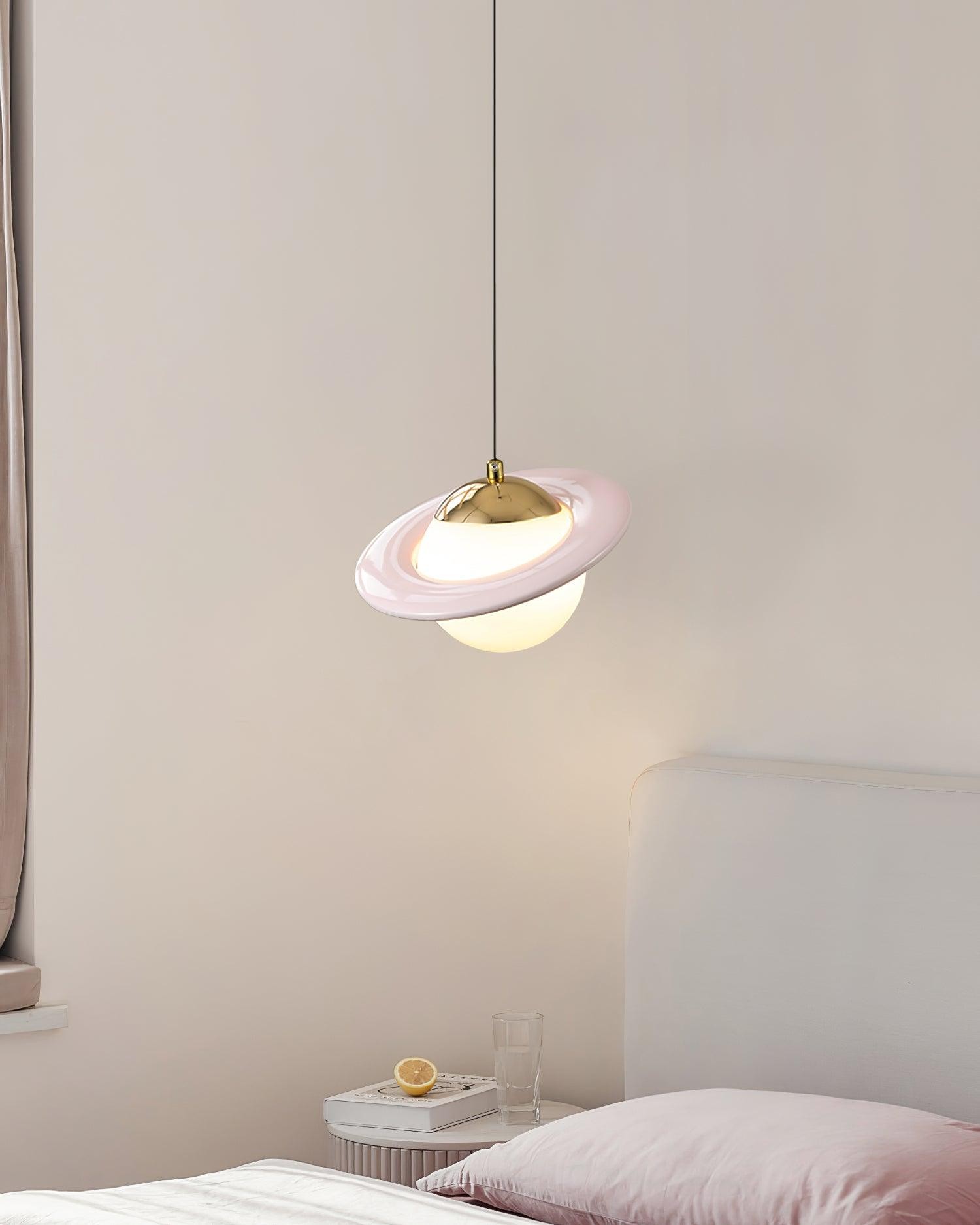 Romantic Saturn Planet Pendant Lamp for Bedroom K656