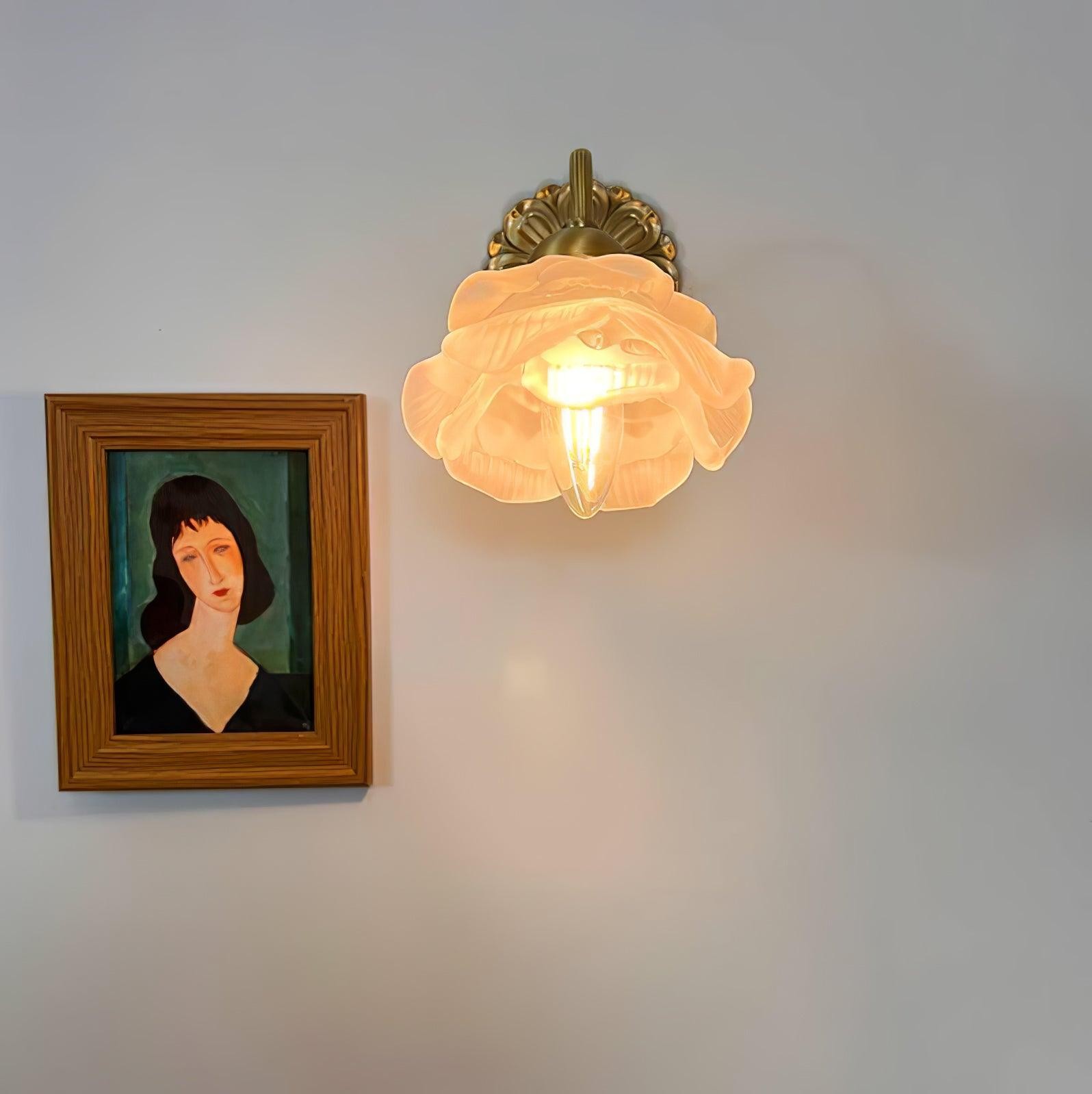 Brass Rose Wall Light K277