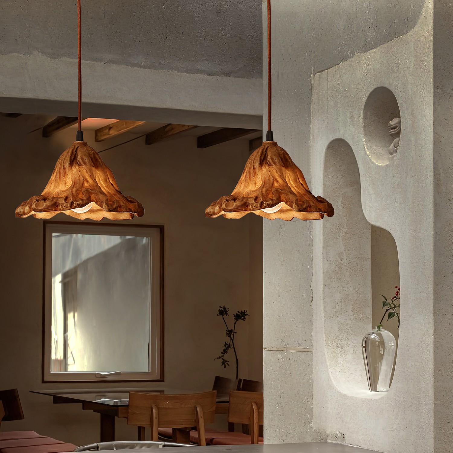 Retro Wilted Lotus Leaf Pendant Light K191