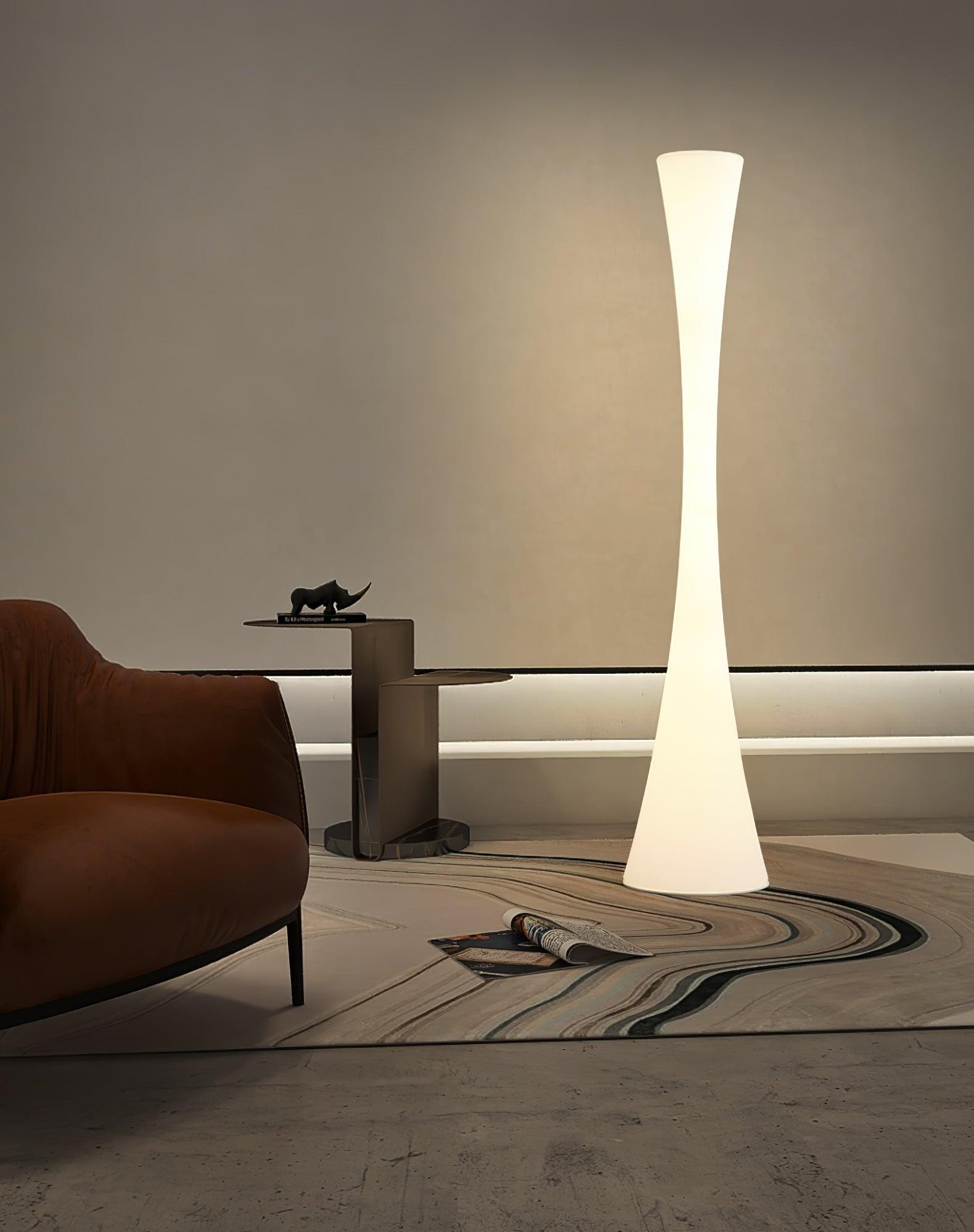 Romantic Simple White Column Floor Lamp K819