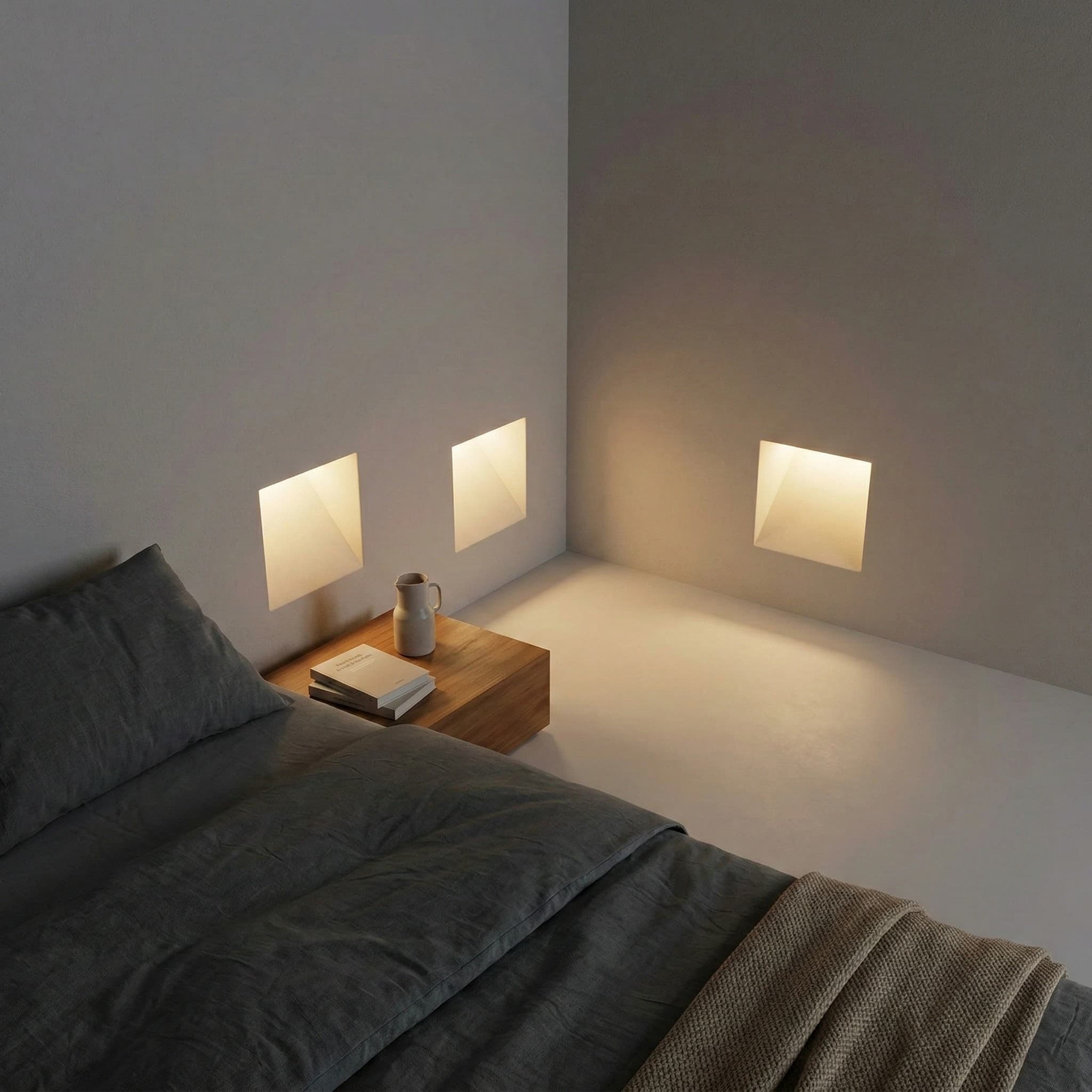 Stary LED Sensor Wall Light - Frameless Recessed Step Lamp for Hallway K2293