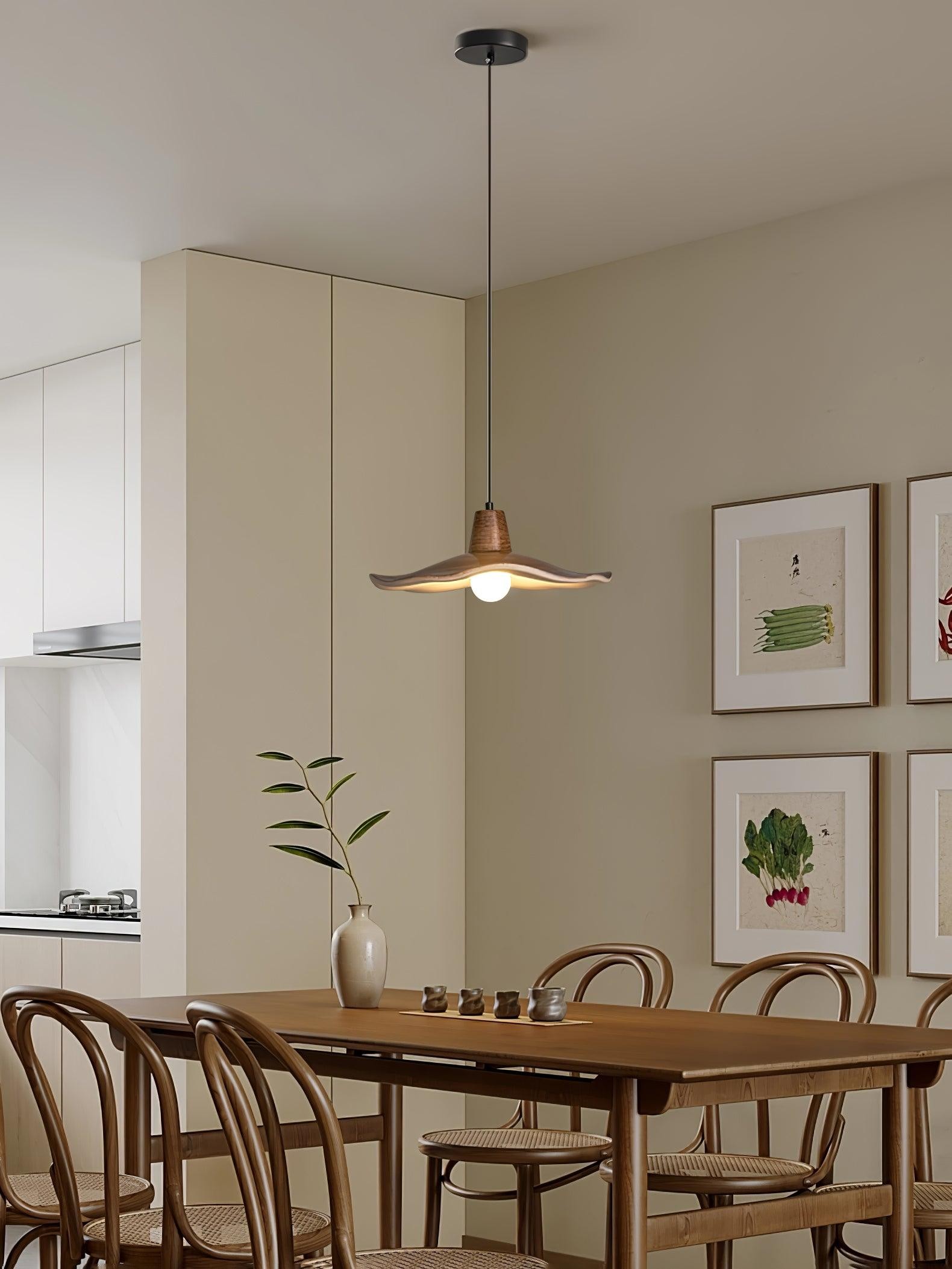 Black Imitation Walnut Wood Grain Kitchen Pendant Lamp K729
