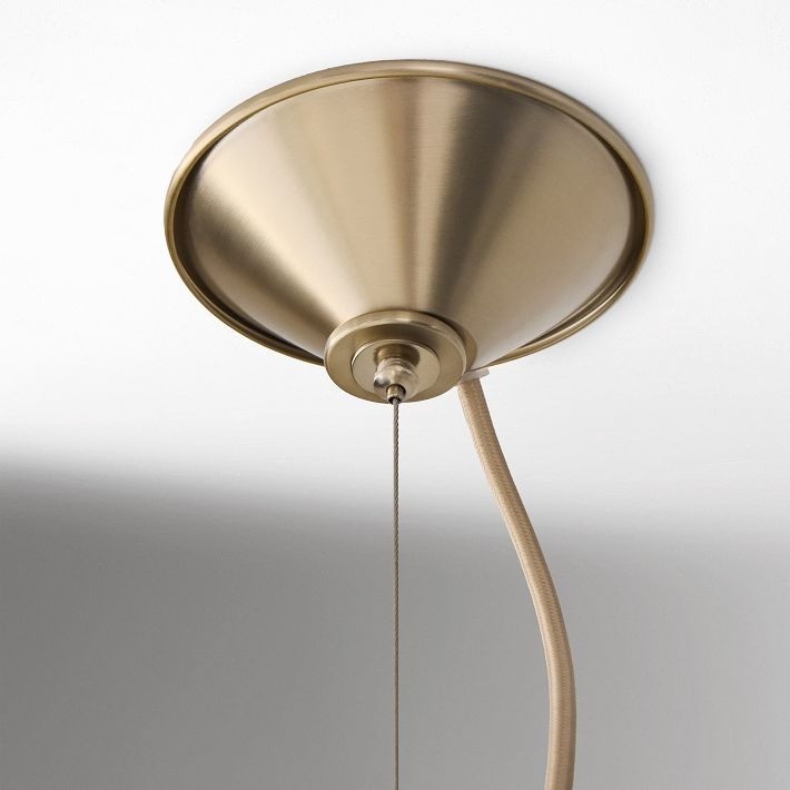 Oslan Cruved Linen Pendant Light - Modern Scalloped Pendant Lamp for Dining Room K1297