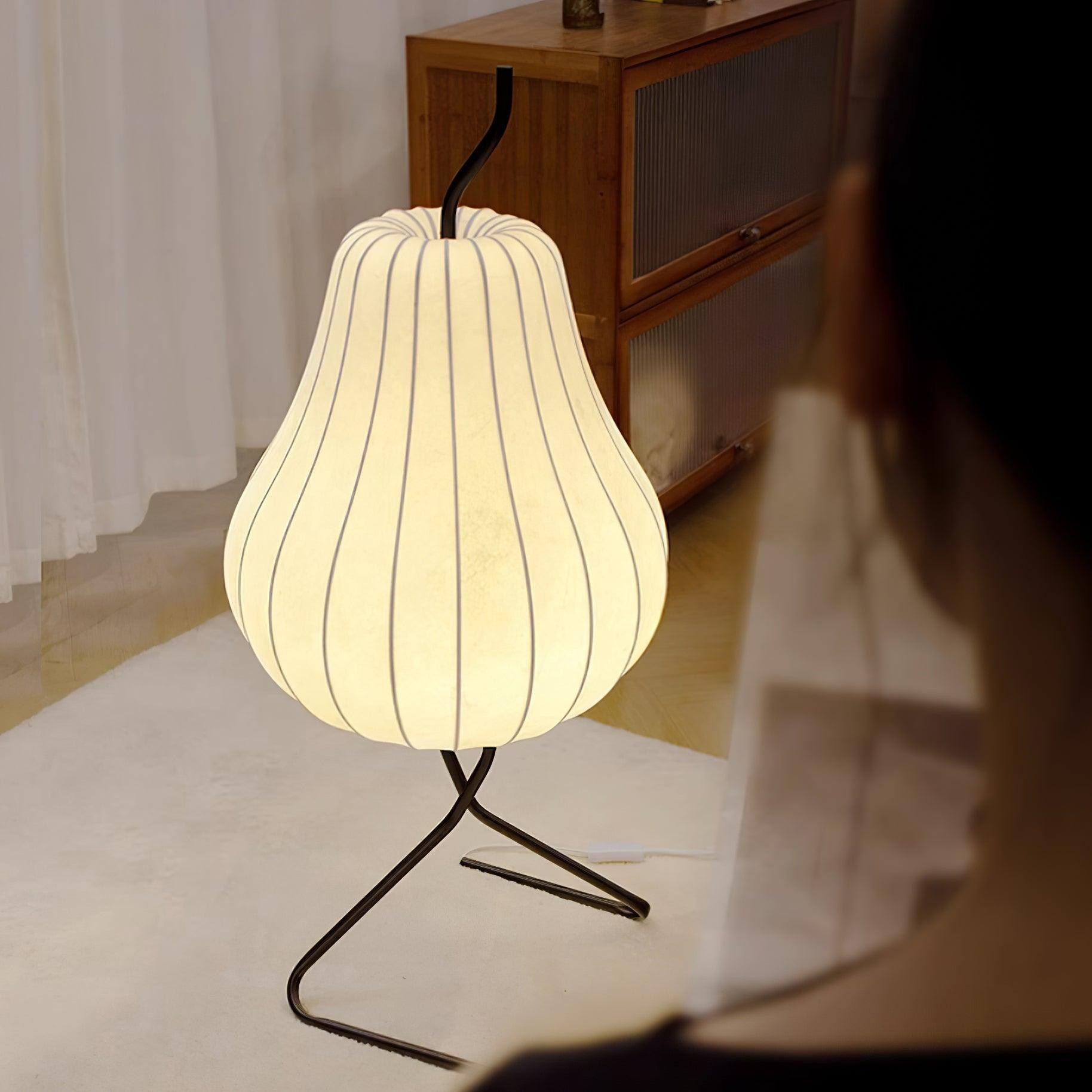 Pear-shaped Shite Floor Lamp Suitable For Living Room K581