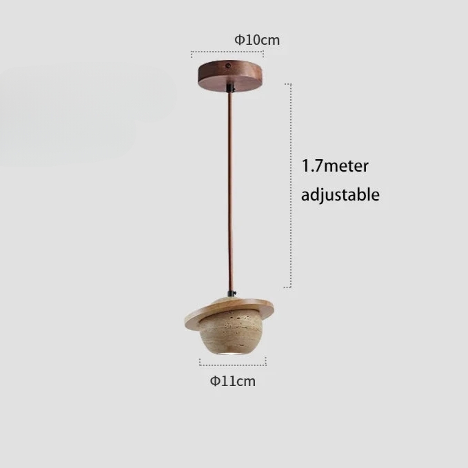 Travertine Planet Pendant Light D927
