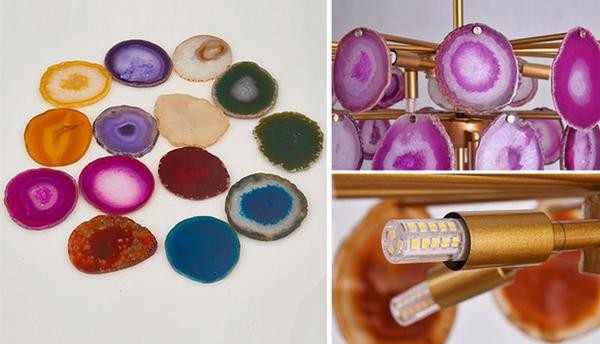 Slice Agate Chandelier/ Tower