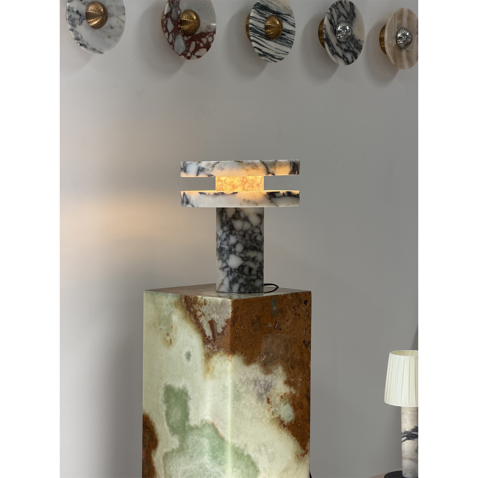 Pillar Marble Table Lamp D567