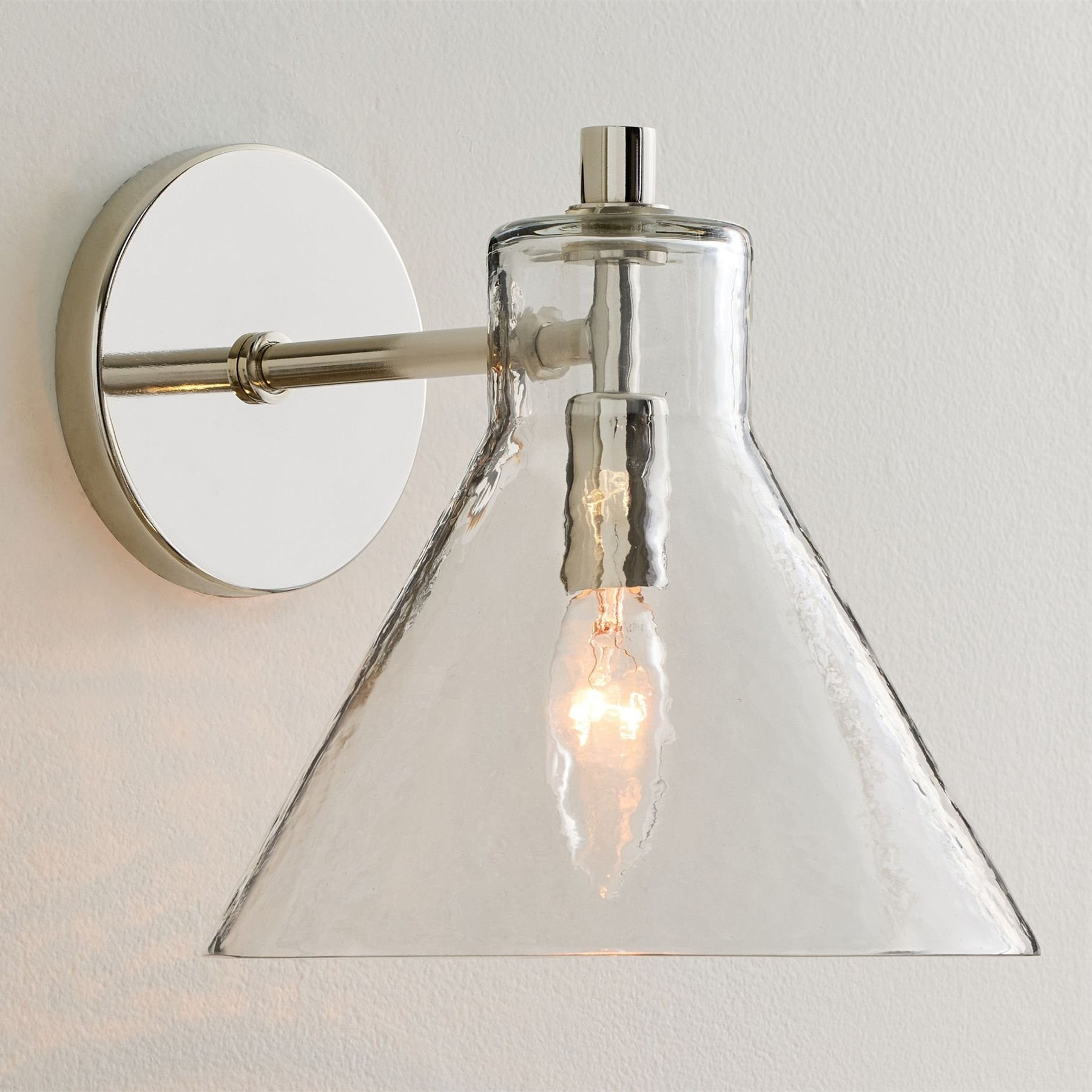 Glavira Recycled Glass Wall Sconce - Modern Brass Wall Lighting K1311