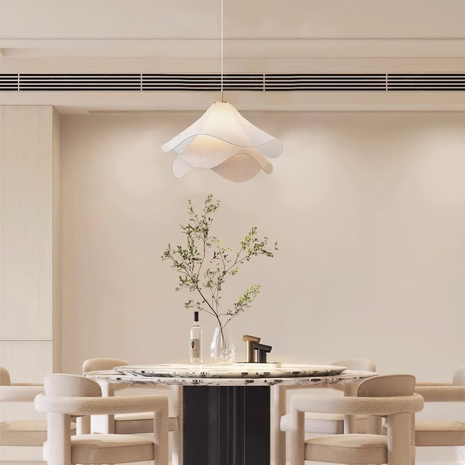 Ethereal Draped Shade Pendant Light – Modern Ambient Light for Bedrooms & Lounges K1192