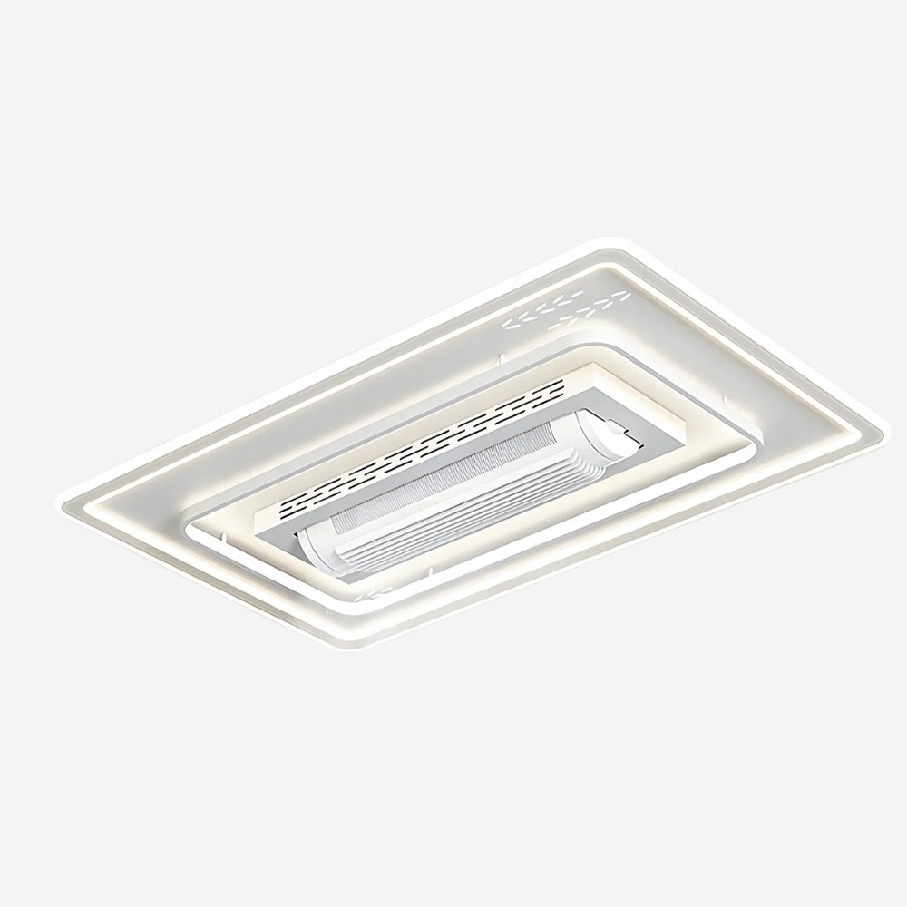 Modern LED Flat Quiet Bladeless Ceiling Fan LIght K1105