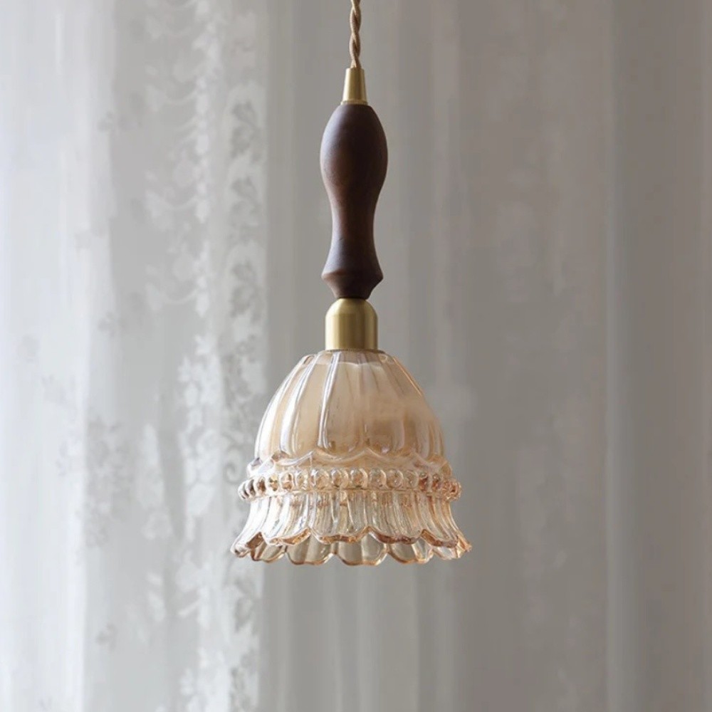 French Pastoral Jellyfish Glass Pendant Light K881