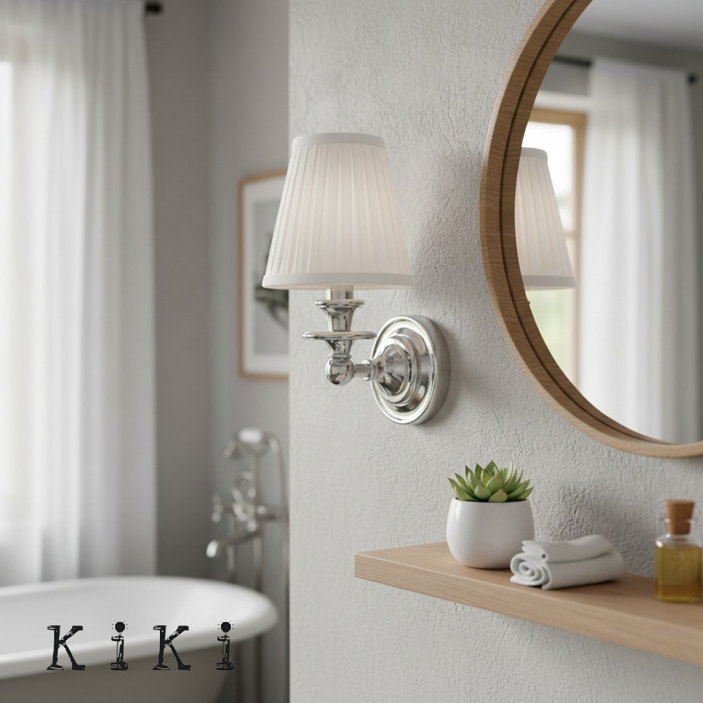 Kalvora Wall Sconce with Fabric Shade – Timeless Lighting for Living & Bedroom K1194