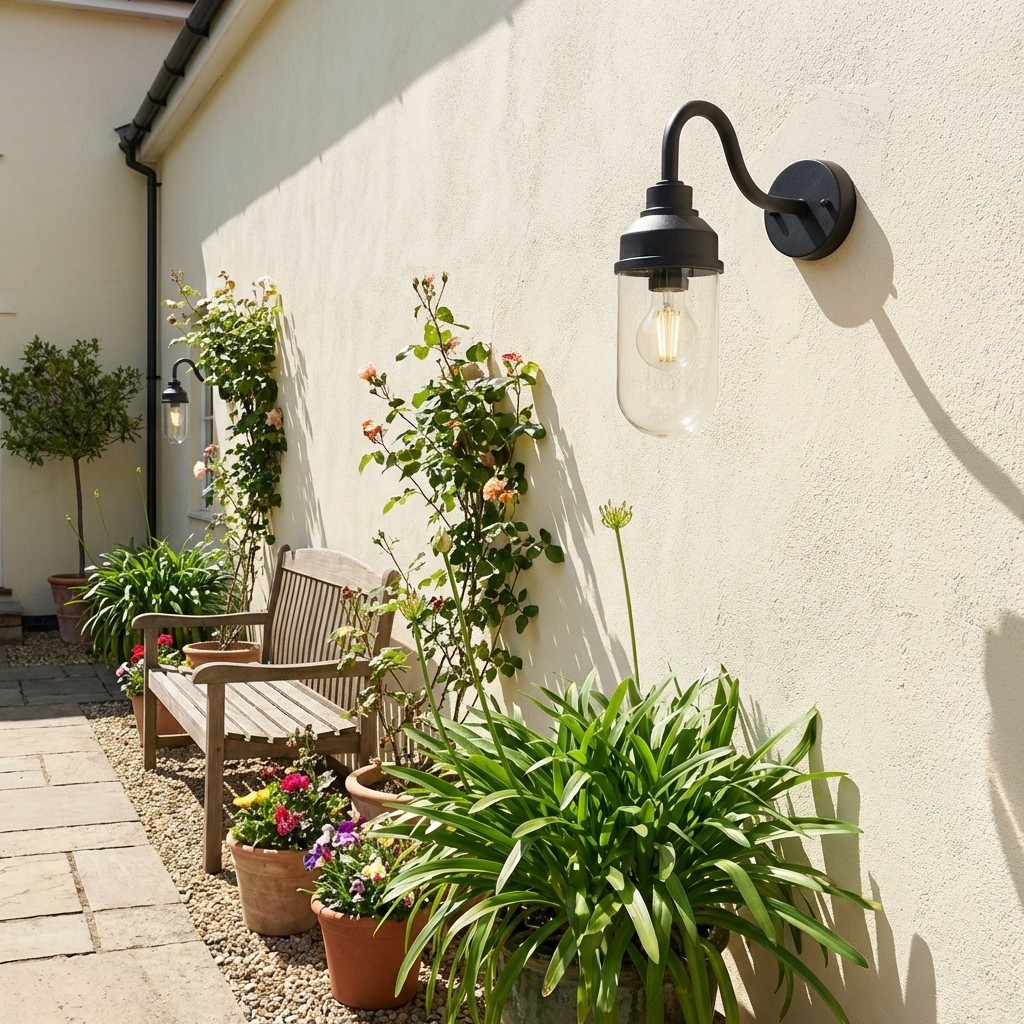 Trevanta Contemporary Outdoor Wall Light - Minimalist Lantern for Entryways & Facades K1879