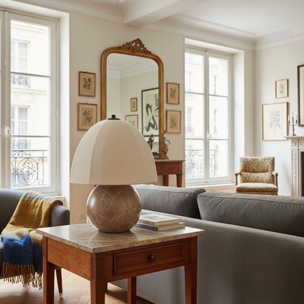 Cordove Sculptural Sphere Base Table Lamp - Accent Lighting for Living Room K2052