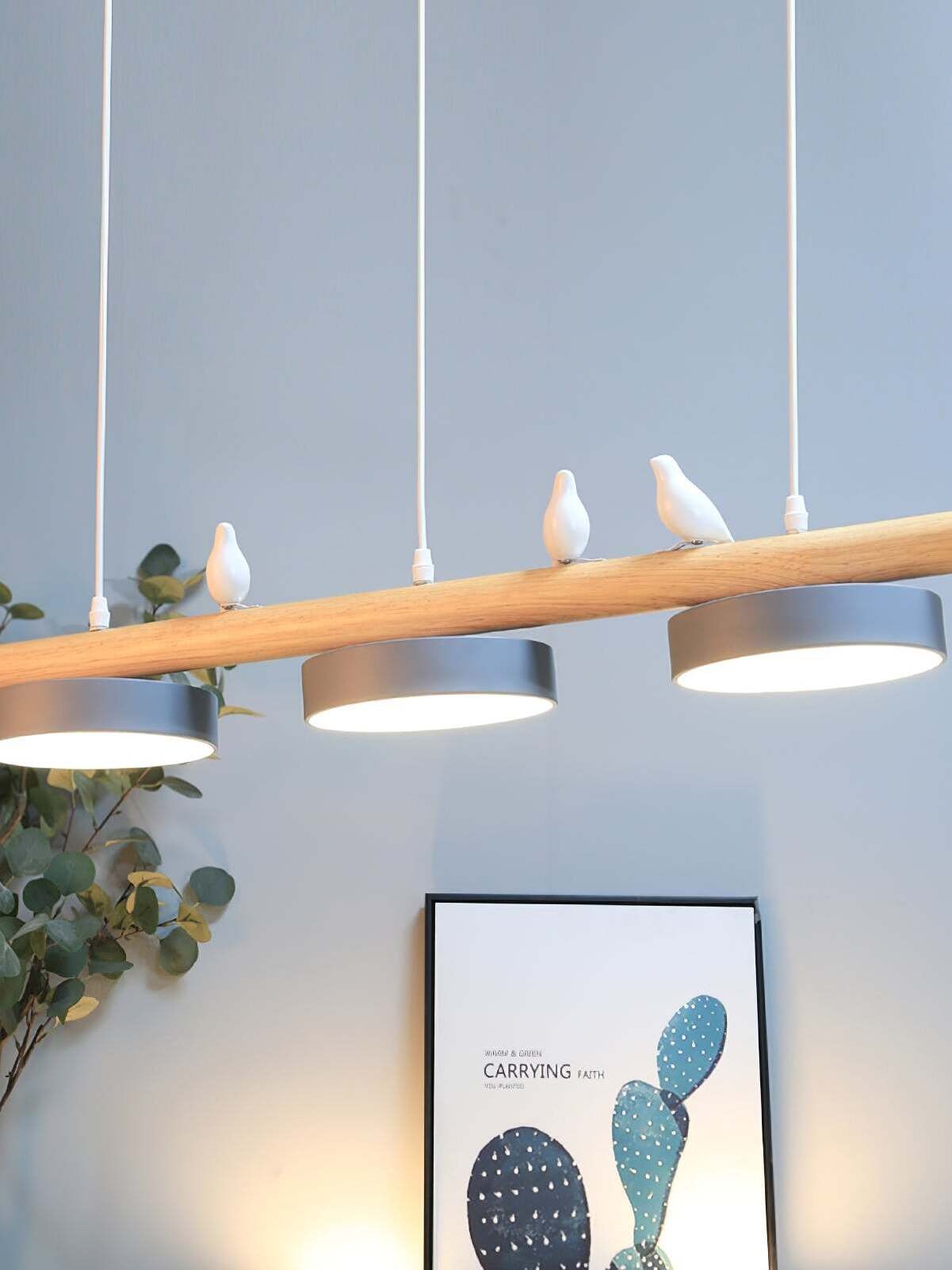 Creative Branch Bird Shaped Pendant Lamp K873