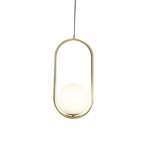 Minimalist Mila Pendant Lamp - Oval Hanging Light for Bedroom Bedside