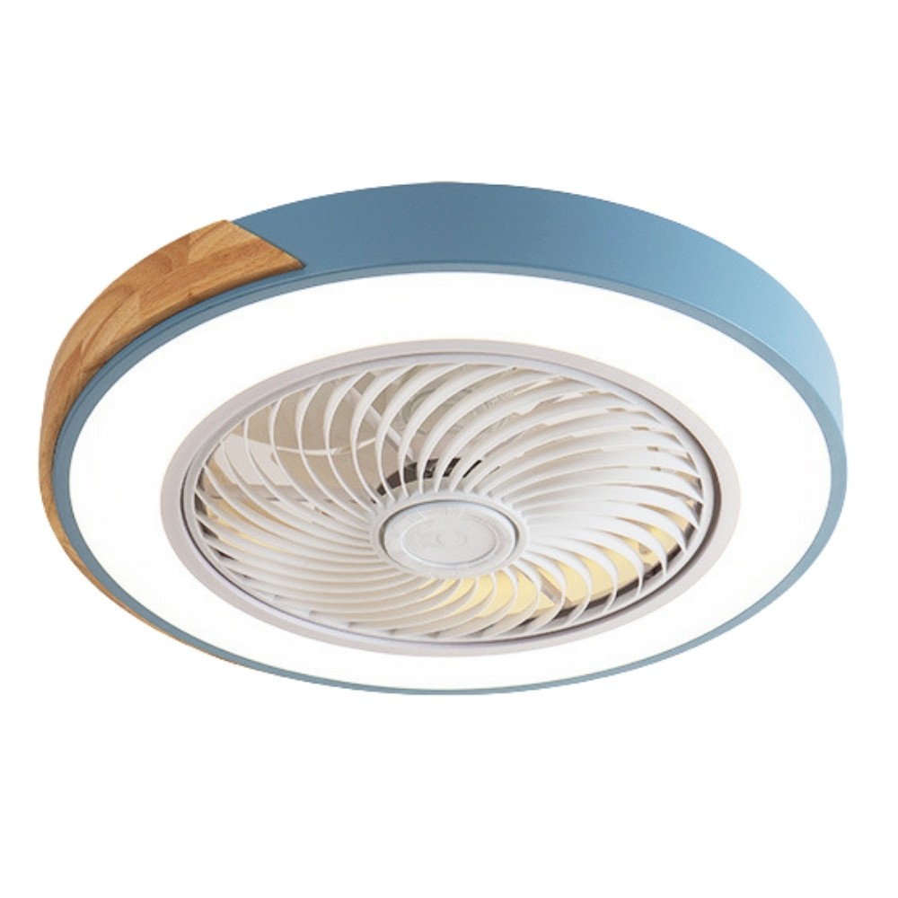 Scandinavian Wooden Round Led Ceiling Fan Light K1110