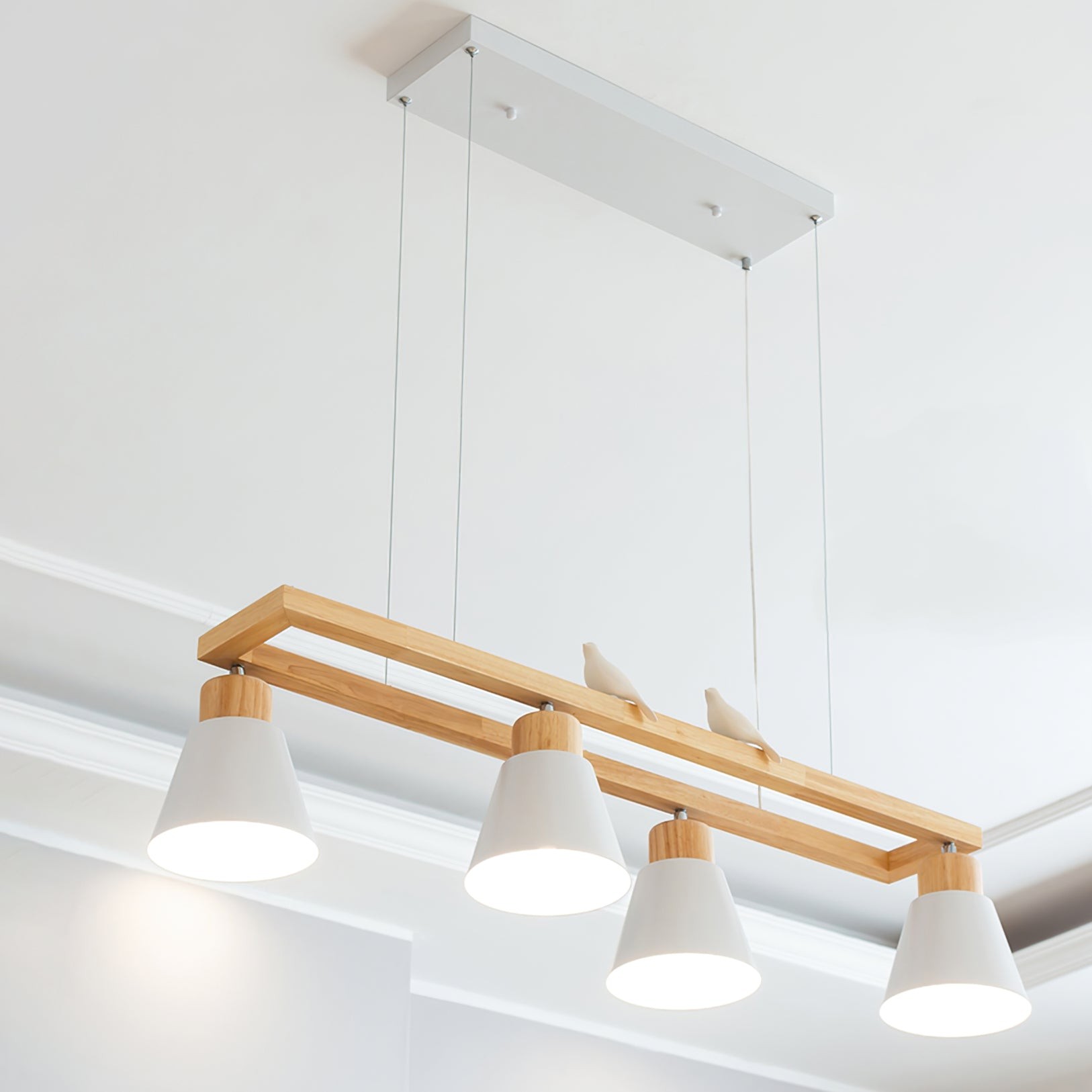 Cone Wood Chandelier K1001