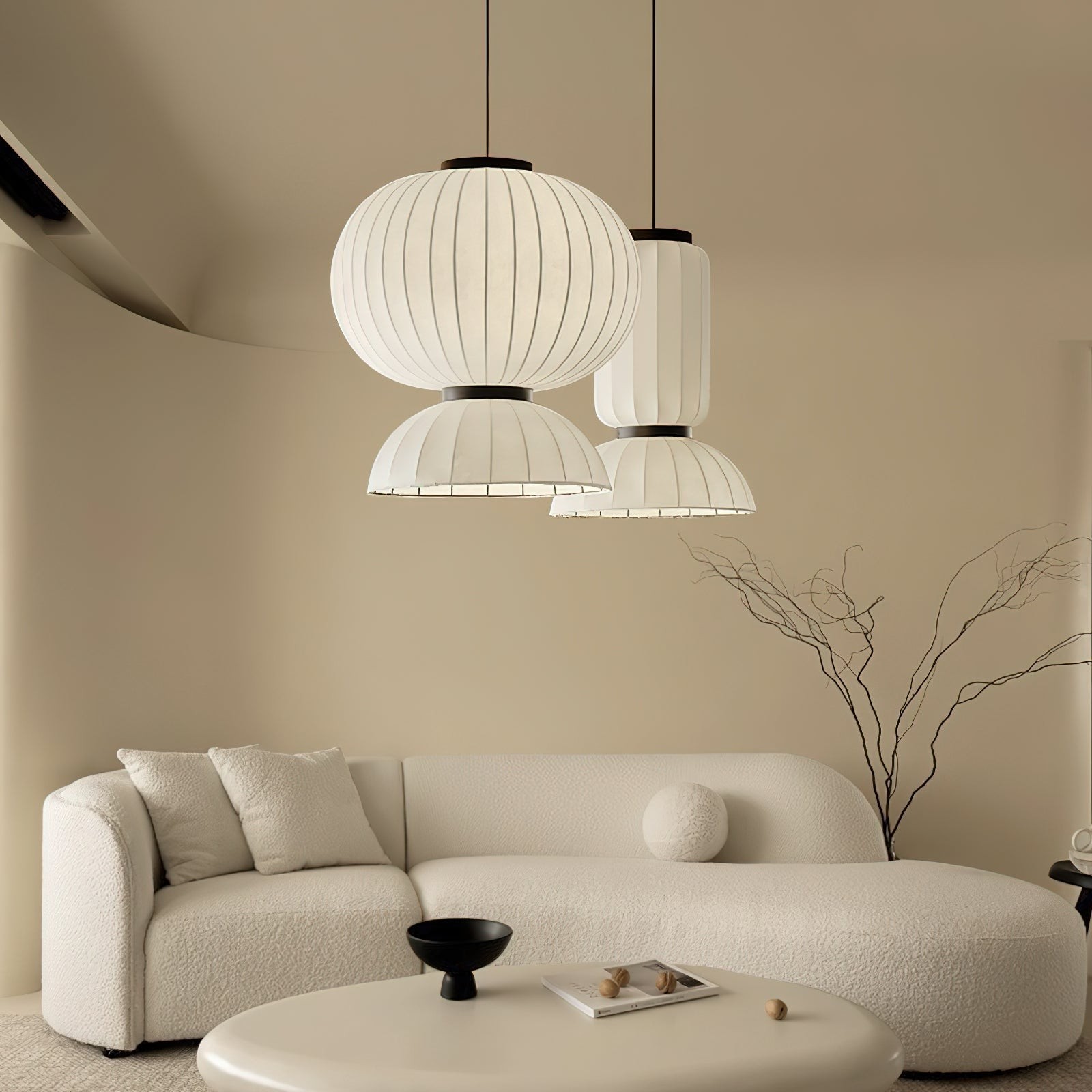 Mulberry Silk Lantern Pendant Light K532