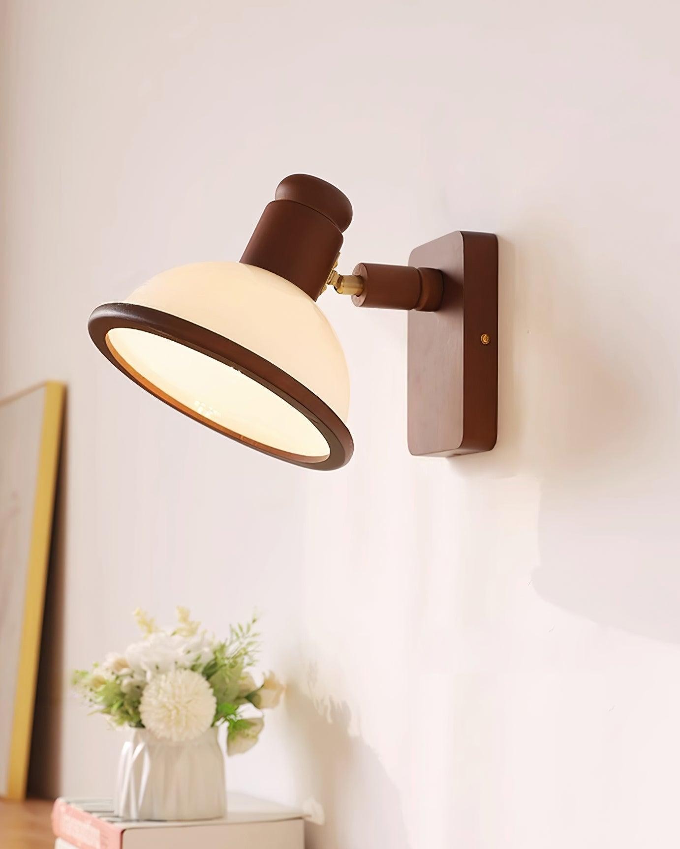 Modern Wooden Adjustable Bedside Reading Wall Lamp K404
