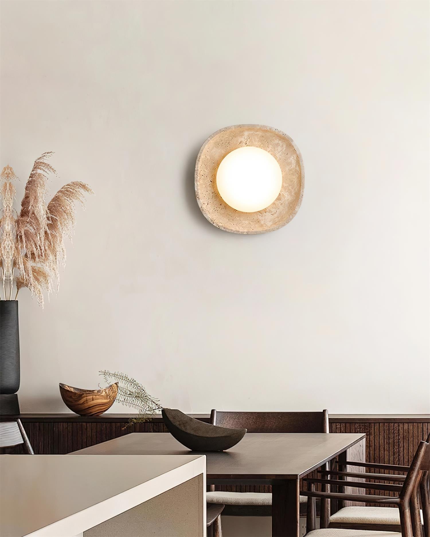 Japanese Style Wabi-Sabi Stone Wall Lamp K376