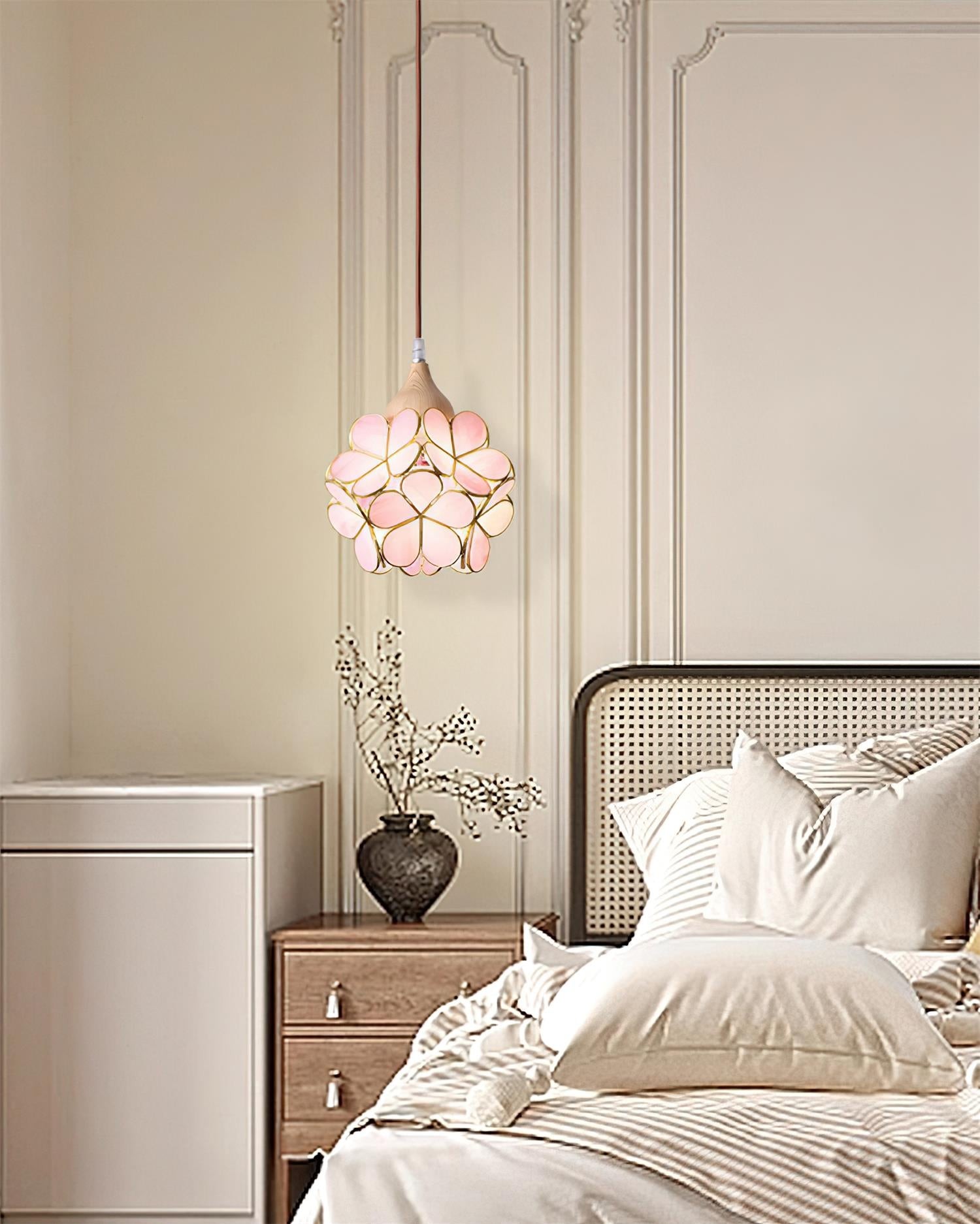 French Creative Pastoral Style Flower Pendant Light K487