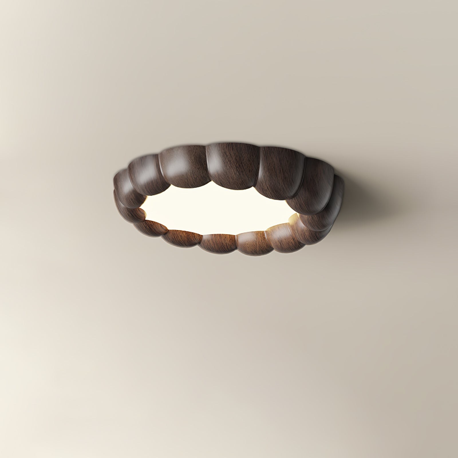 Faux Wood Ripple Ceiling Lamp K377