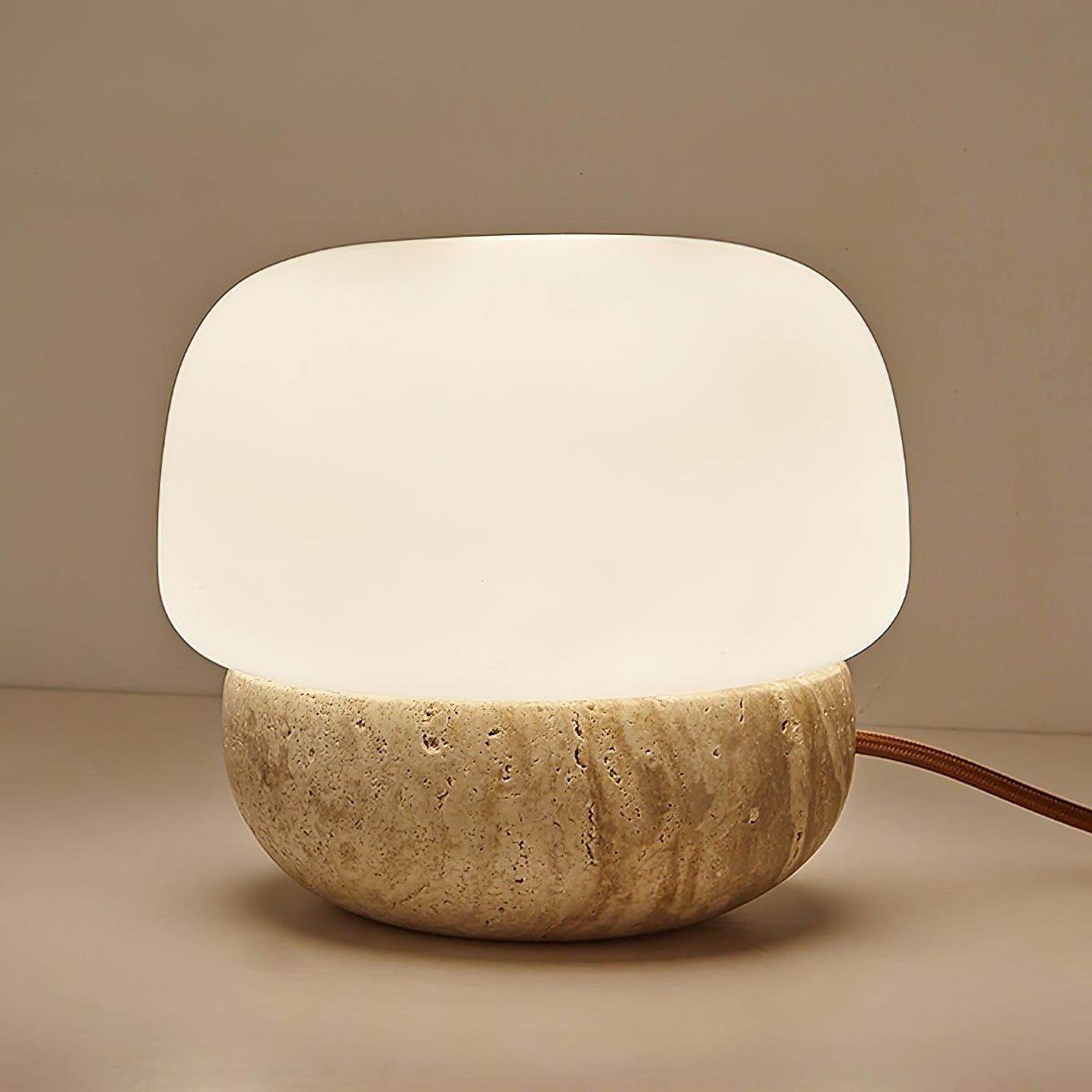 Nordic Style Round Travertine Table Lamp K359