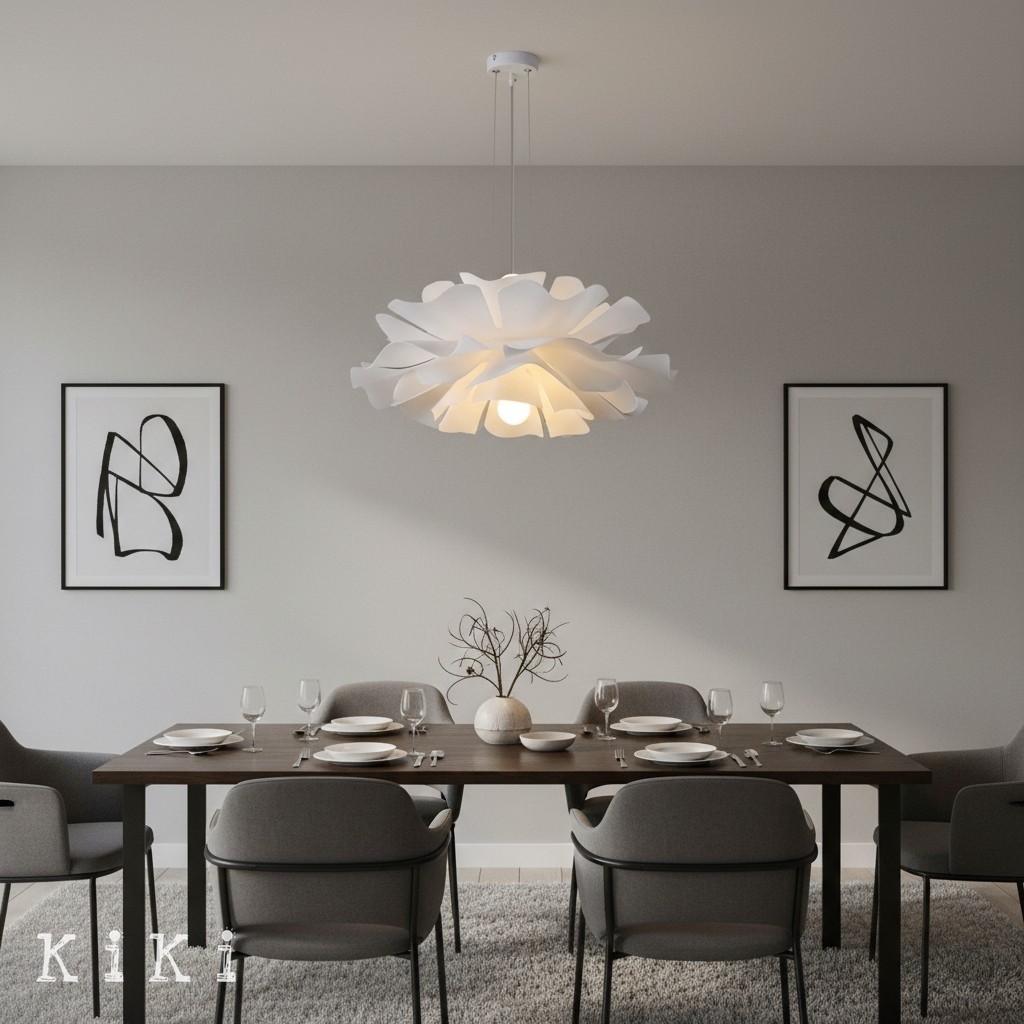 Elegant Flower Pendant Lamp - Modern Lighting for Dining Room and Living Area
