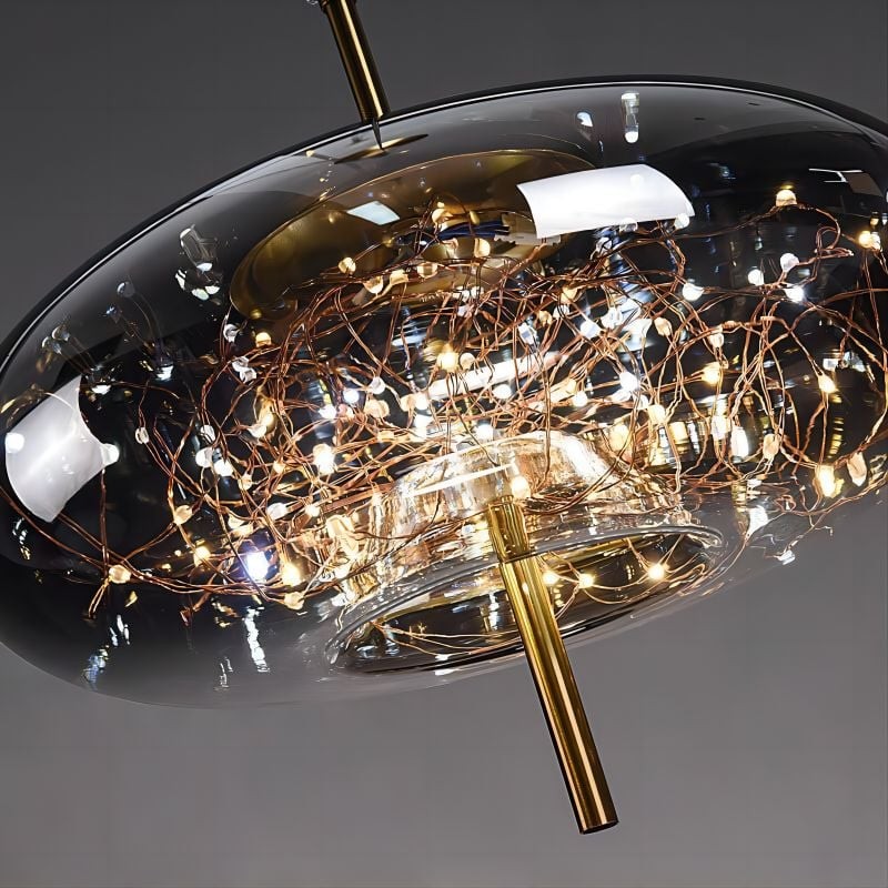 Scandinavian Cylinder Oval Glass Pendant Light K333