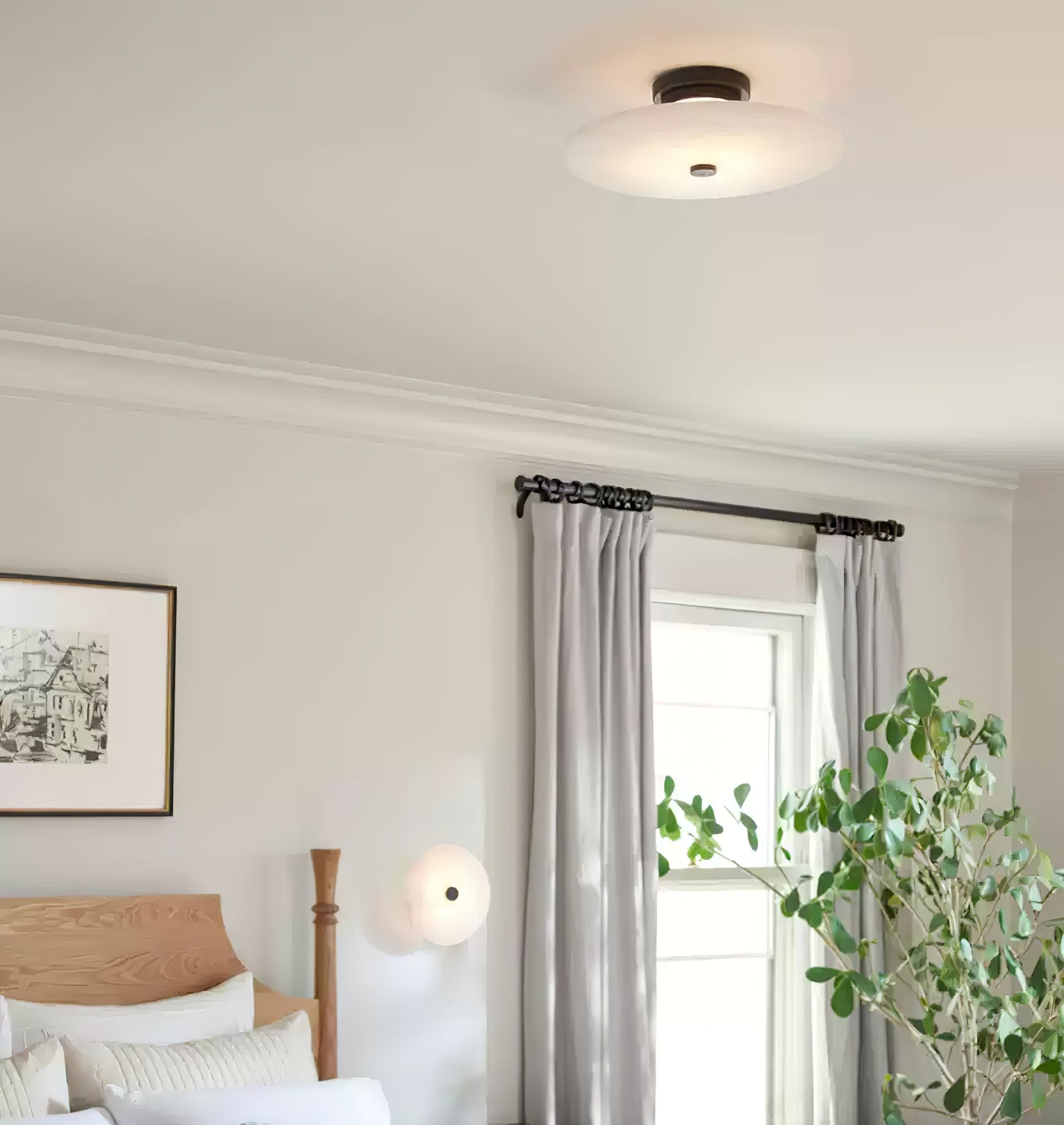 Ankeny Alabaster Ceiling Lamp D404
